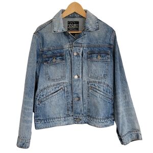 Treasure & Bond Trucker Jacket Mens Size Small Blue Denim 100% Cotton
